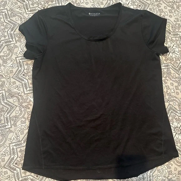 Athleta Short Sleeve Tee Black - Picture 1 of 4